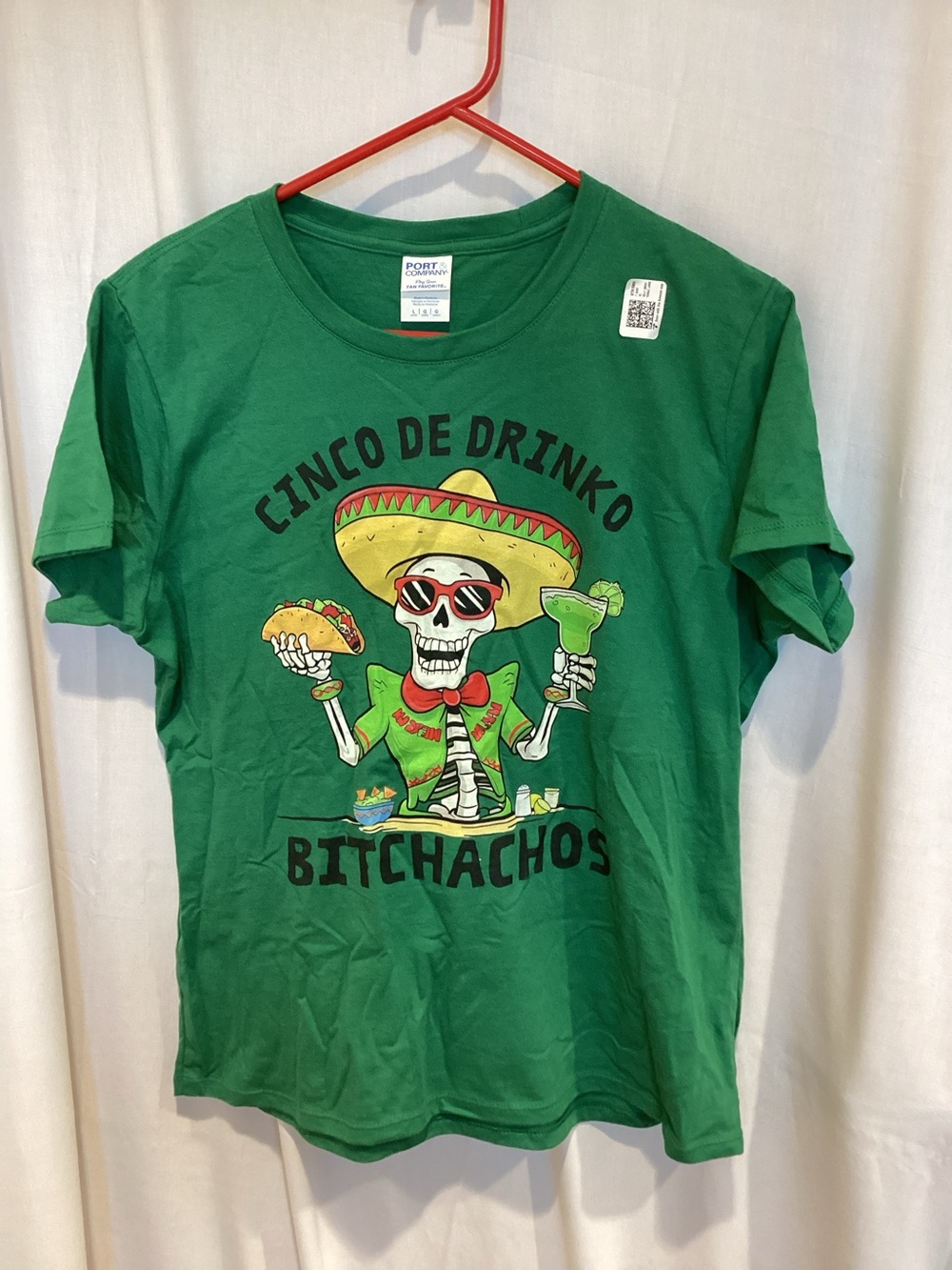 Cinco de Drinko Skeleton Graphic Tee - Green